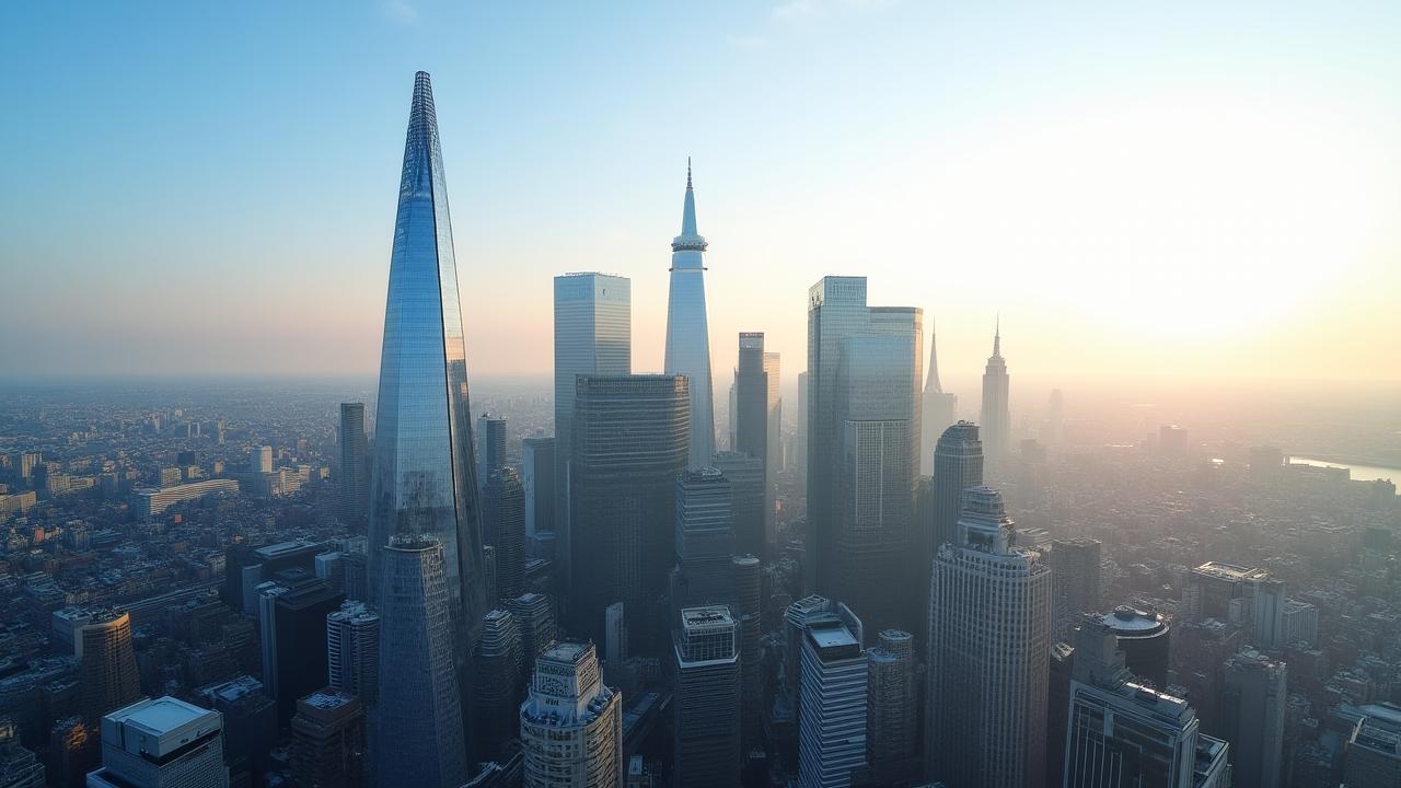 City of Glasgow financial district skyline