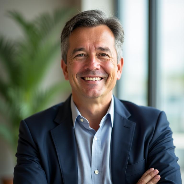 Daniel Ashford, interview coach, in a relaxed professional setting